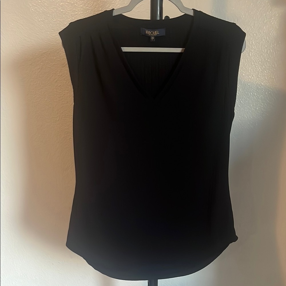 RACHEL Rachel Roy Elegant Black Sleeveless Blouse